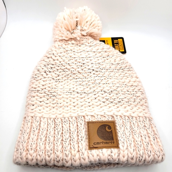 CARHARTT Rib Knit Sherpa-Lined Pom-Pom Beanie - Picture 2 of 6